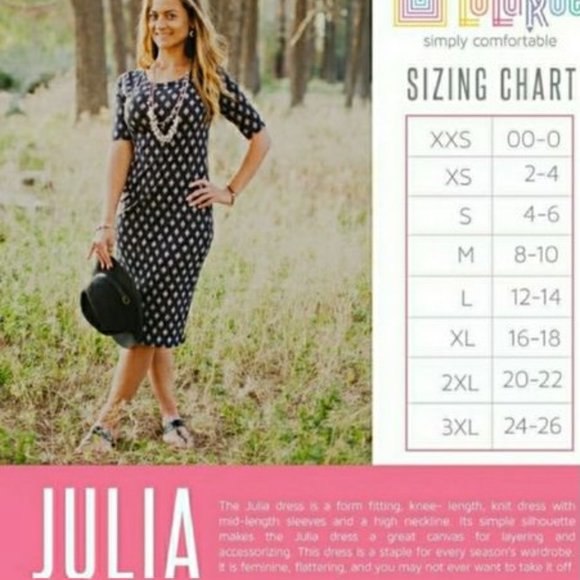 LULAROE Julia Dress Size 3XL - Picture 4 of 4